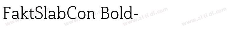 FaktSlabCon Bold字体转换